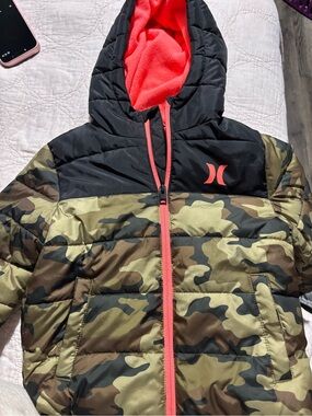 Hurley Neon Coral Fleece-Lined Jacket